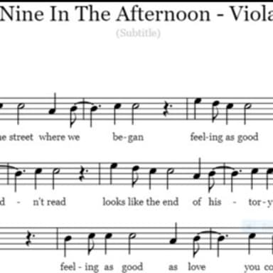 Nine In The Afternoon - Viola