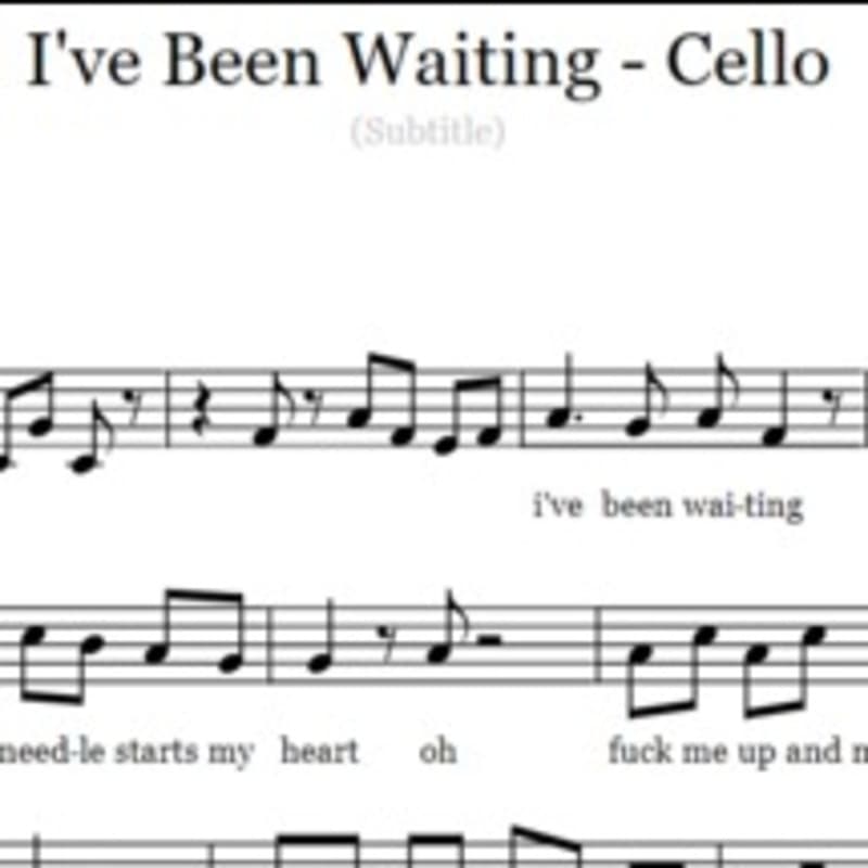 I've Been Waiting - Cello