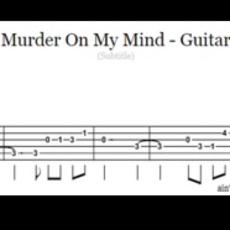 Murder On My Mind - Guitar