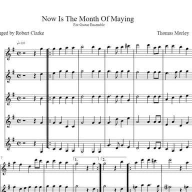 Now Is The Month Of Maying (arr. Robert Clarke)