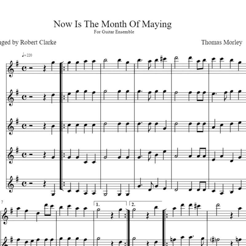 Now Is The Month Of Maying (arr. Robert Clarke)