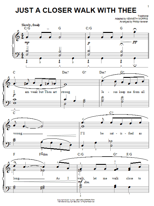 Just A Closer Walk With Thee (arr. Phillip Keveren)