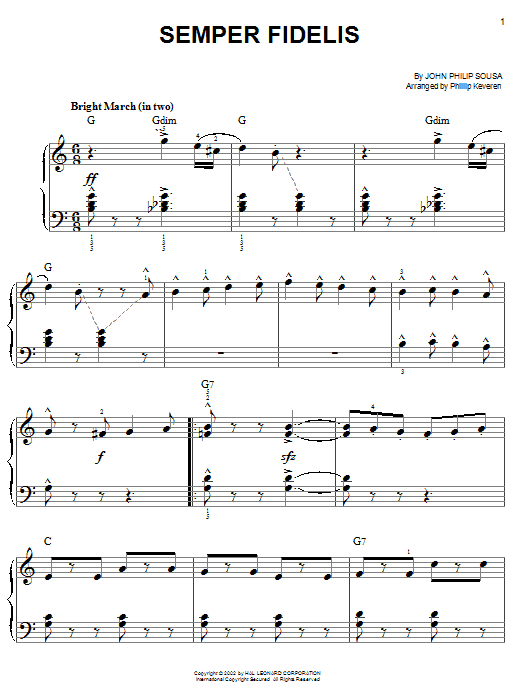 Semper Fidelis (arr. Phillip Keveren)