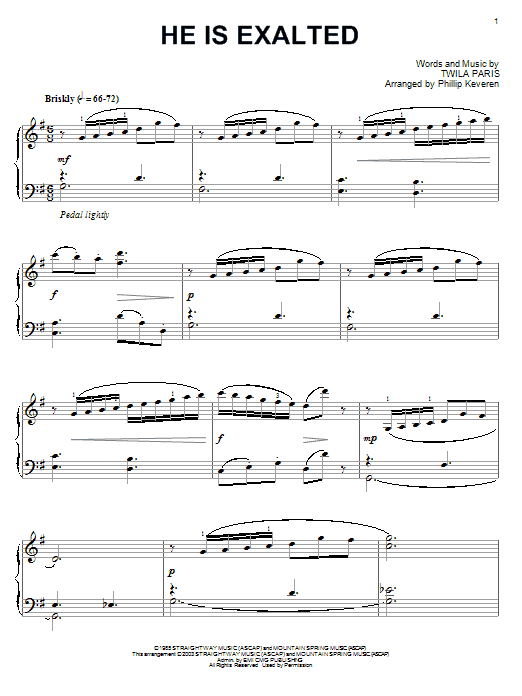 He Is Exalted (arr. Phillip Keveren)