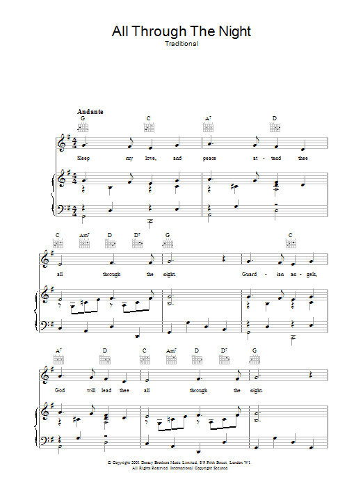 All Through The Night (Chorus Only)