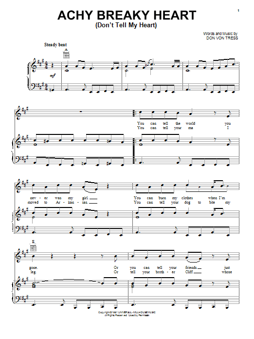 Achy Breaky Heart (Don't Tell My Heart)