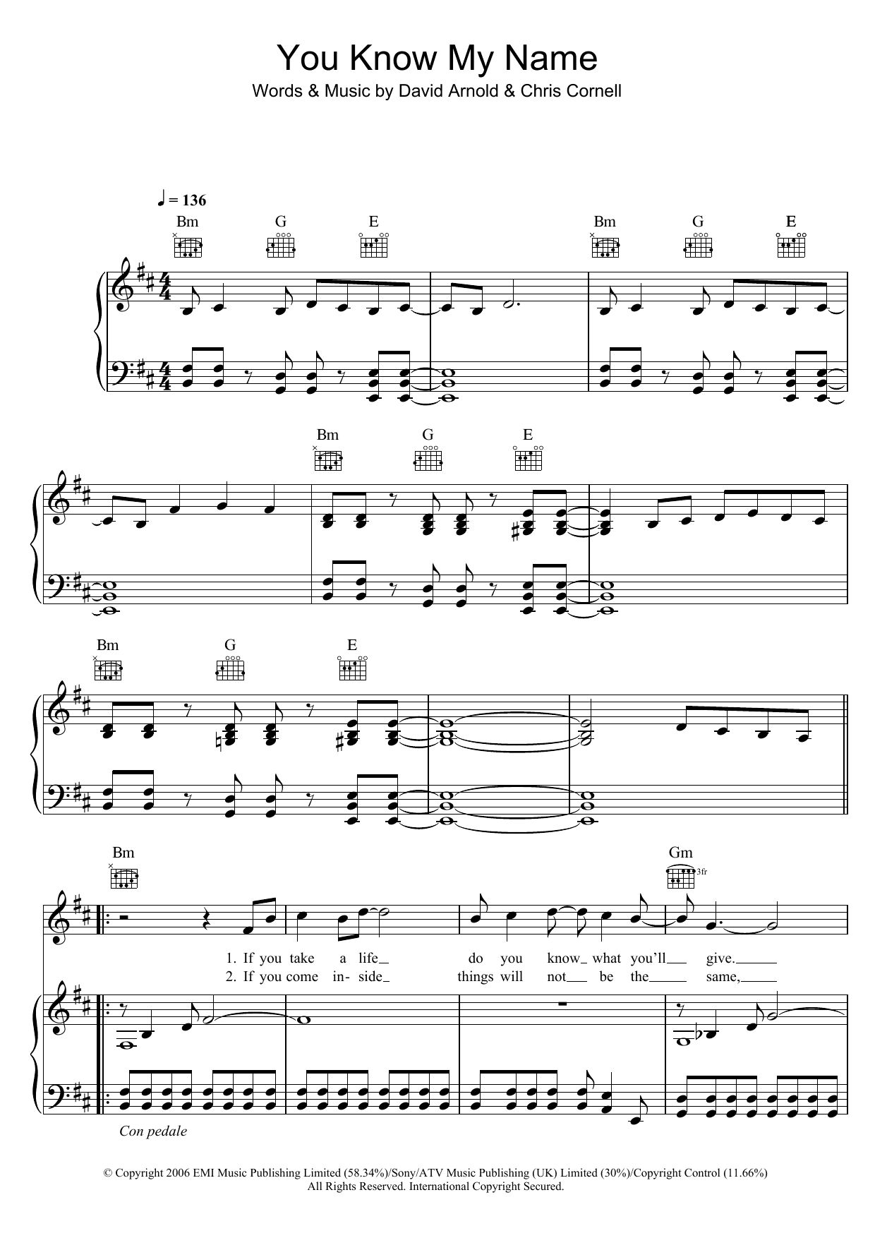 You Know My Name (theme from James Bond: Casino Royale)