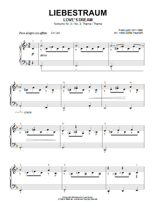 Liebestraum, Notturno No. 3 (Love's Dream) (arr. Hans-Günter Heumann)