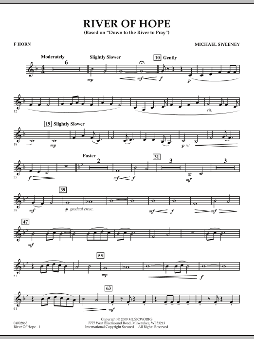 River of Hope - F Horn