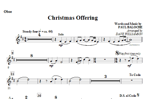 Christmas Offering - Oboe