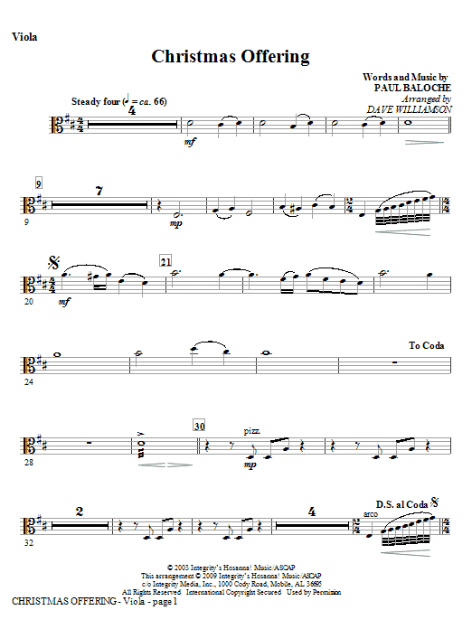 Christmas Offering - Cello