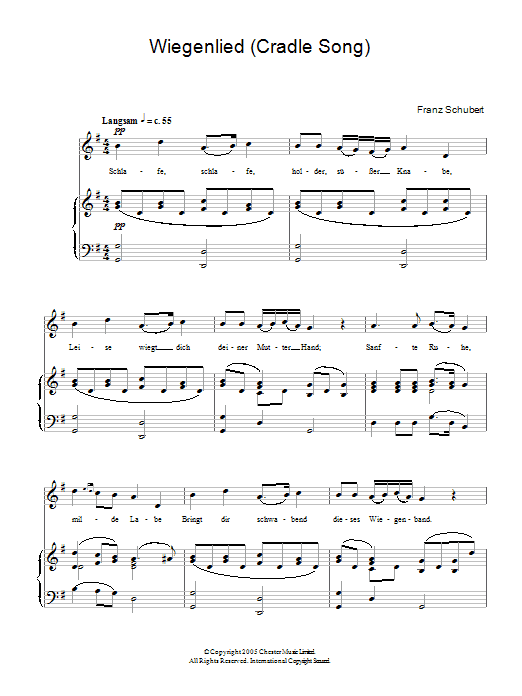 Wiegenlied (Cradle Song) Op.98 No.2