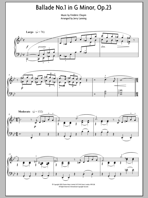 Ballade No. 1 In G Minor, Op.23 (Excerpts) (arr. Jerry Lanning)