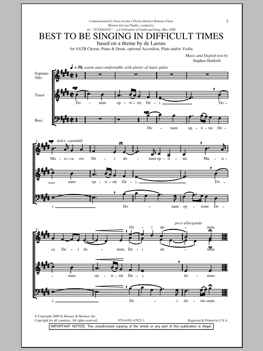 Best To Be Singing In Difficult Times