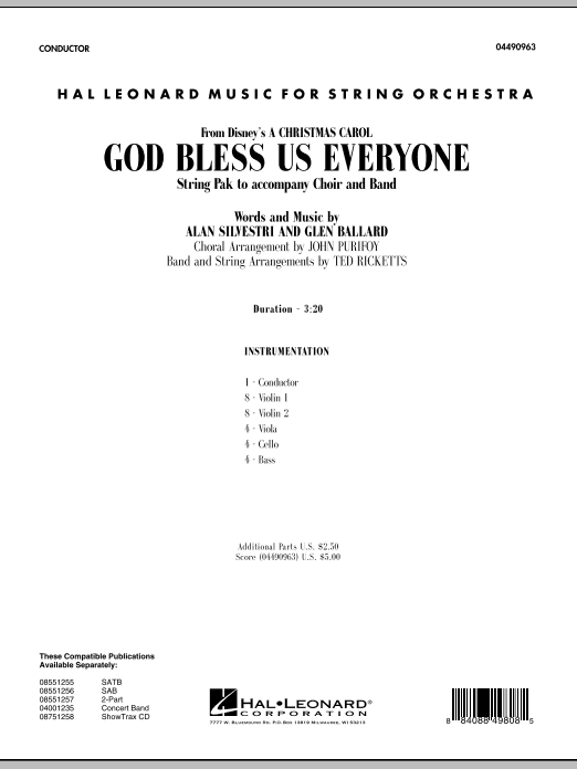 God Bless Us Everyone - Full Score