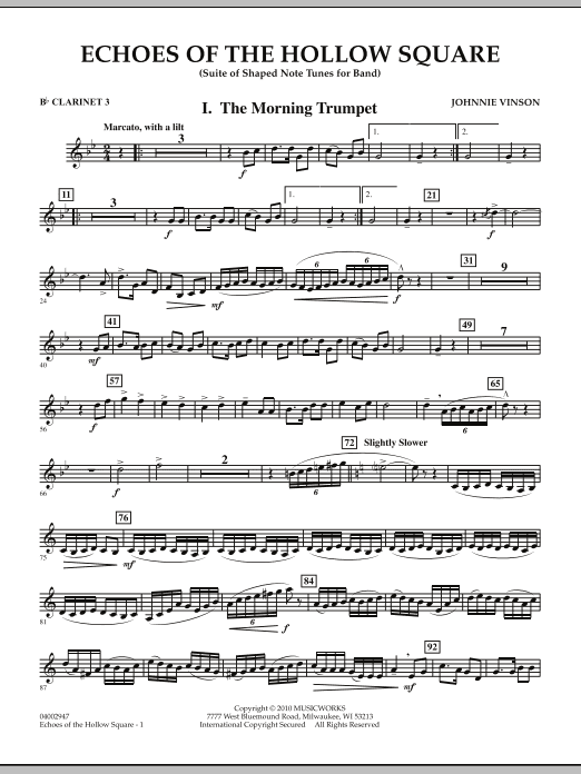 Echoes Of The Hollow Square - Bb Clarinet 3