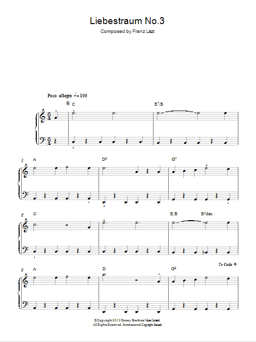 Liebestraum, Notturno No. 3 (Love's Dream)