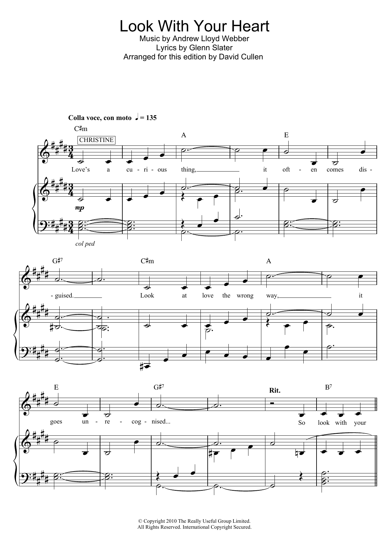Look With Your Heart (from Love Never Dies)