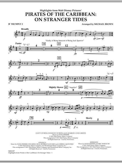 Highlights from Pirates Of The Caribbean: On Stranger Tides - Bb Trumpet 2