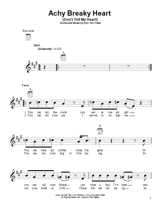 Achy Breaky Heart (Don't Tell My Heart)