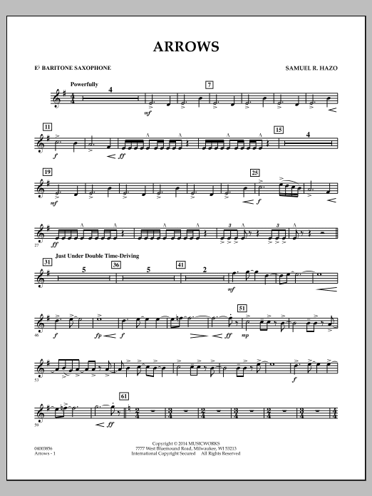 Arrows - Eb Baritone Saxophone