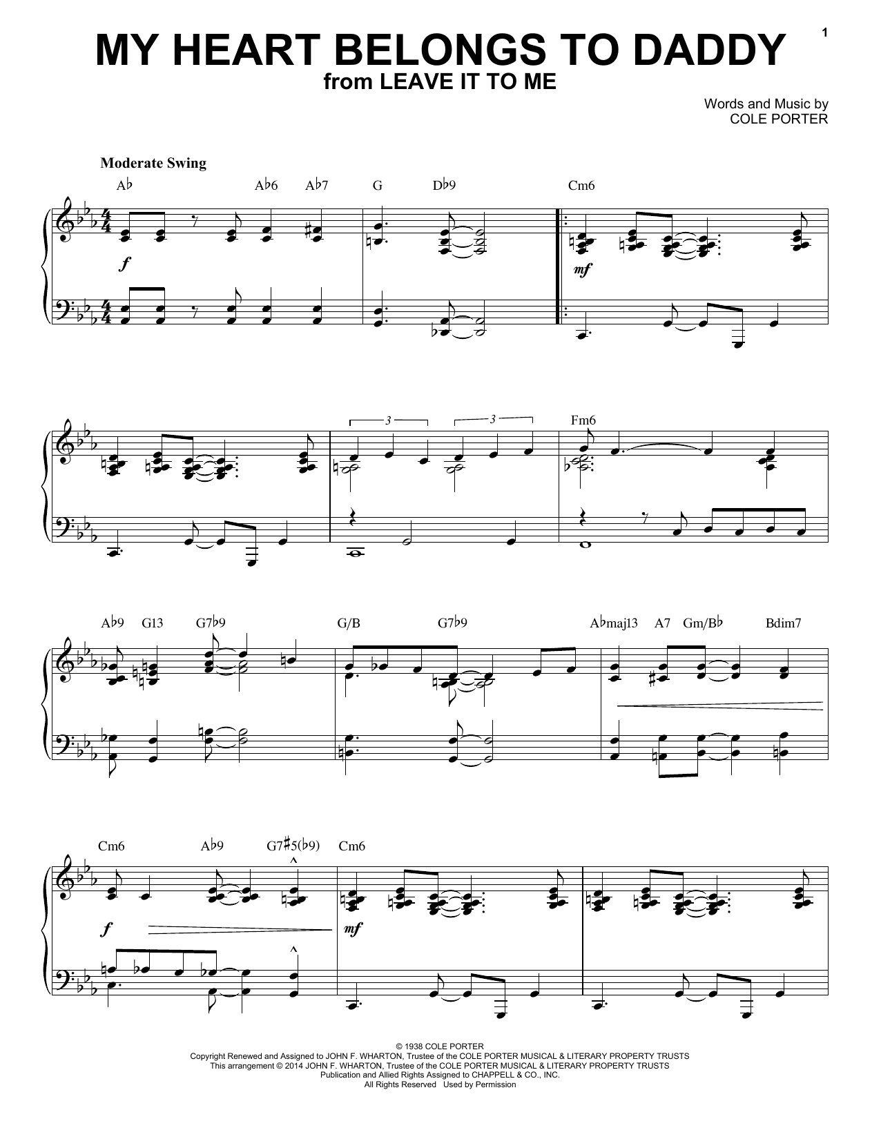 My Heart Belongs To Daddy [Jazz version] (arr. Brent Edstrom)