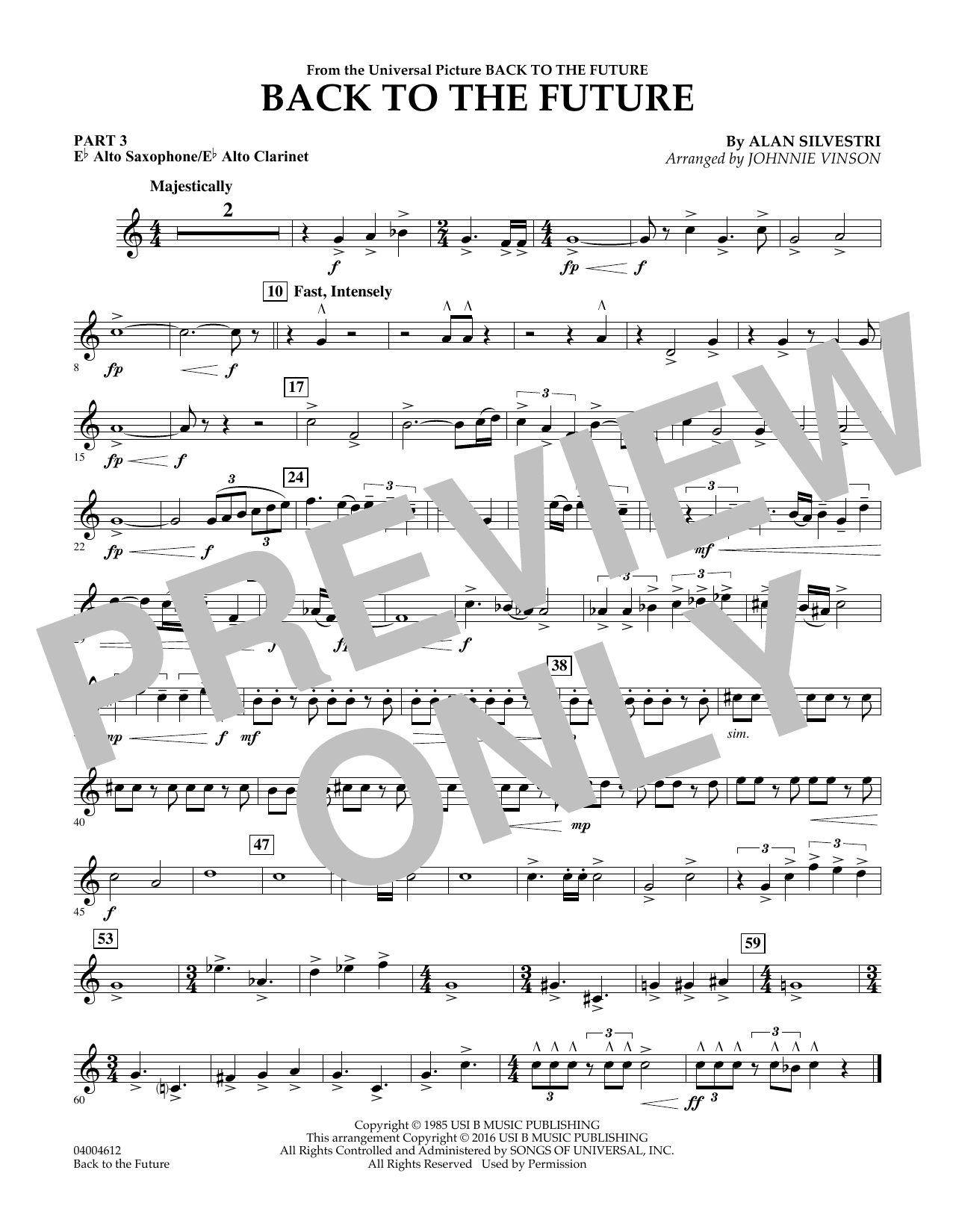 Back to the Future (Main Theme) - Pt.3 - Eb Alto Sax/Alto Clar.