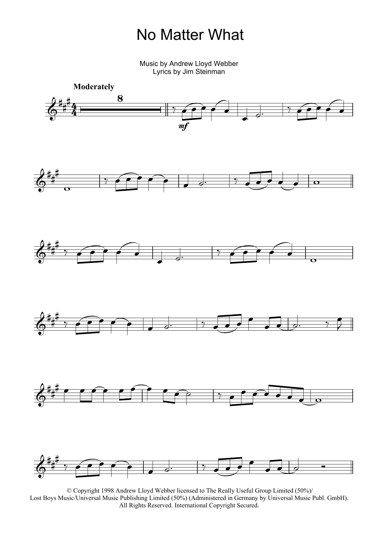 No Matter What (from Whistle Down The Wind)