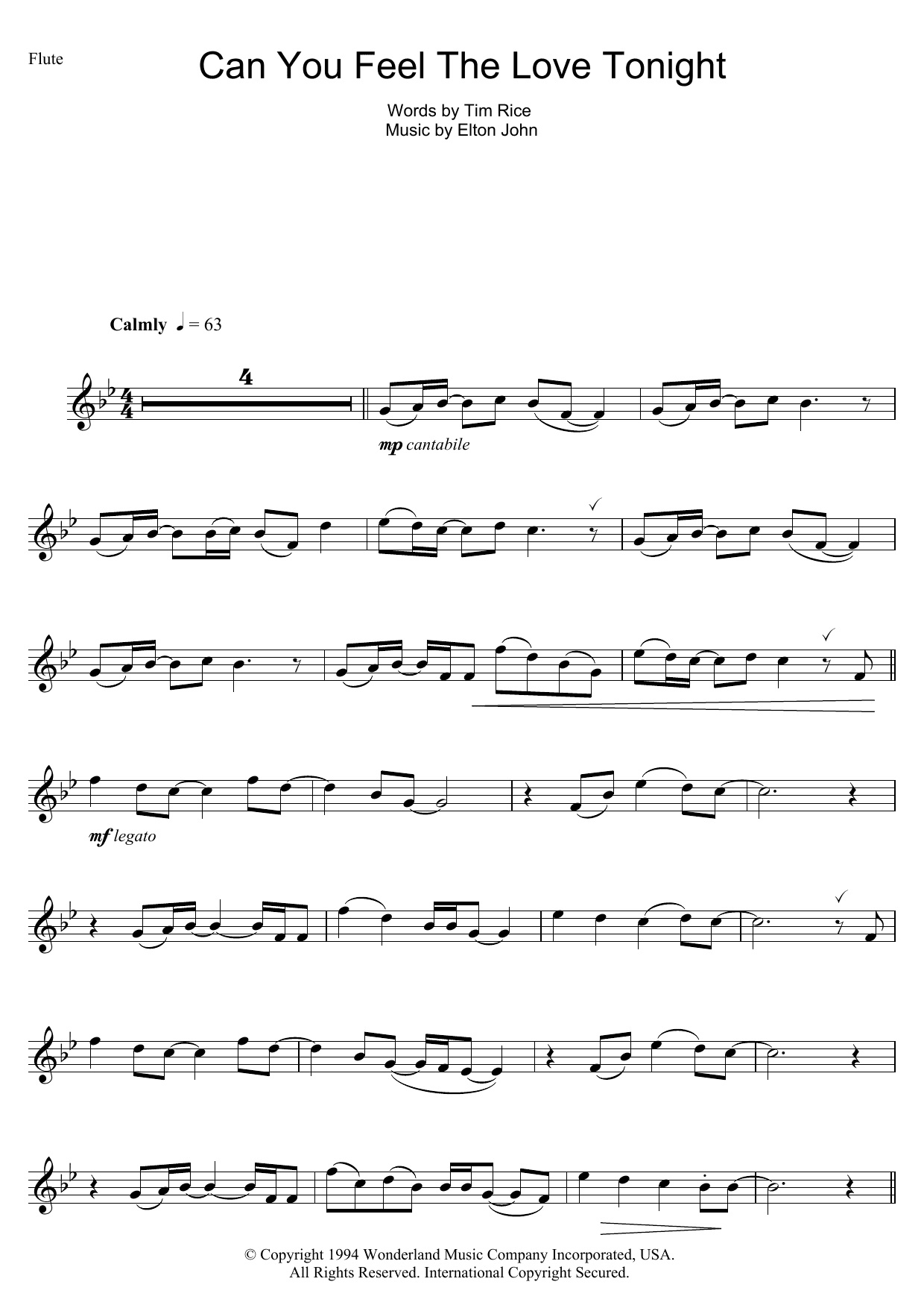 Can You Feel The Love Tonight (from The Lion King)