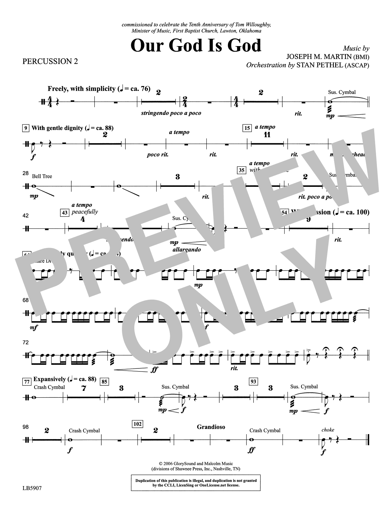 Our God Is God - Percussion 2