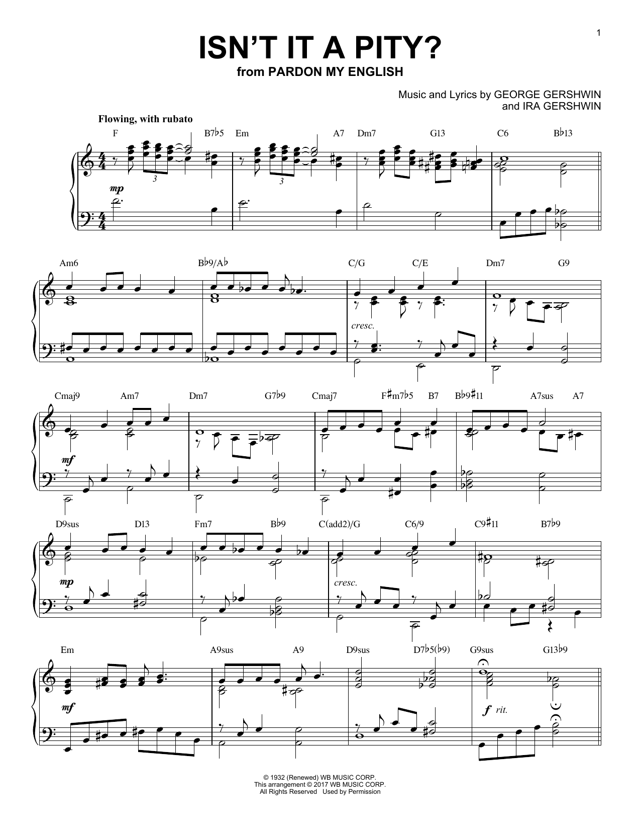 Isn't It A Pity? [Jazz version]