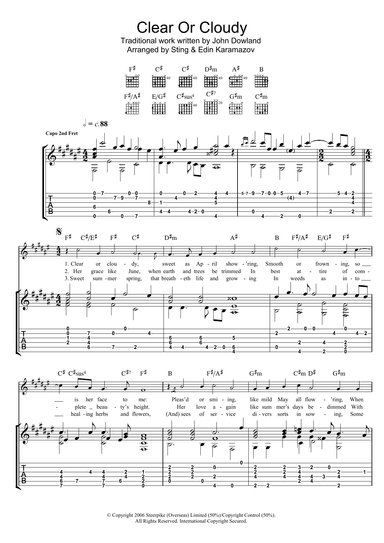 Clear Or Cloudy (as performed by Sting and Edin Karamazov)