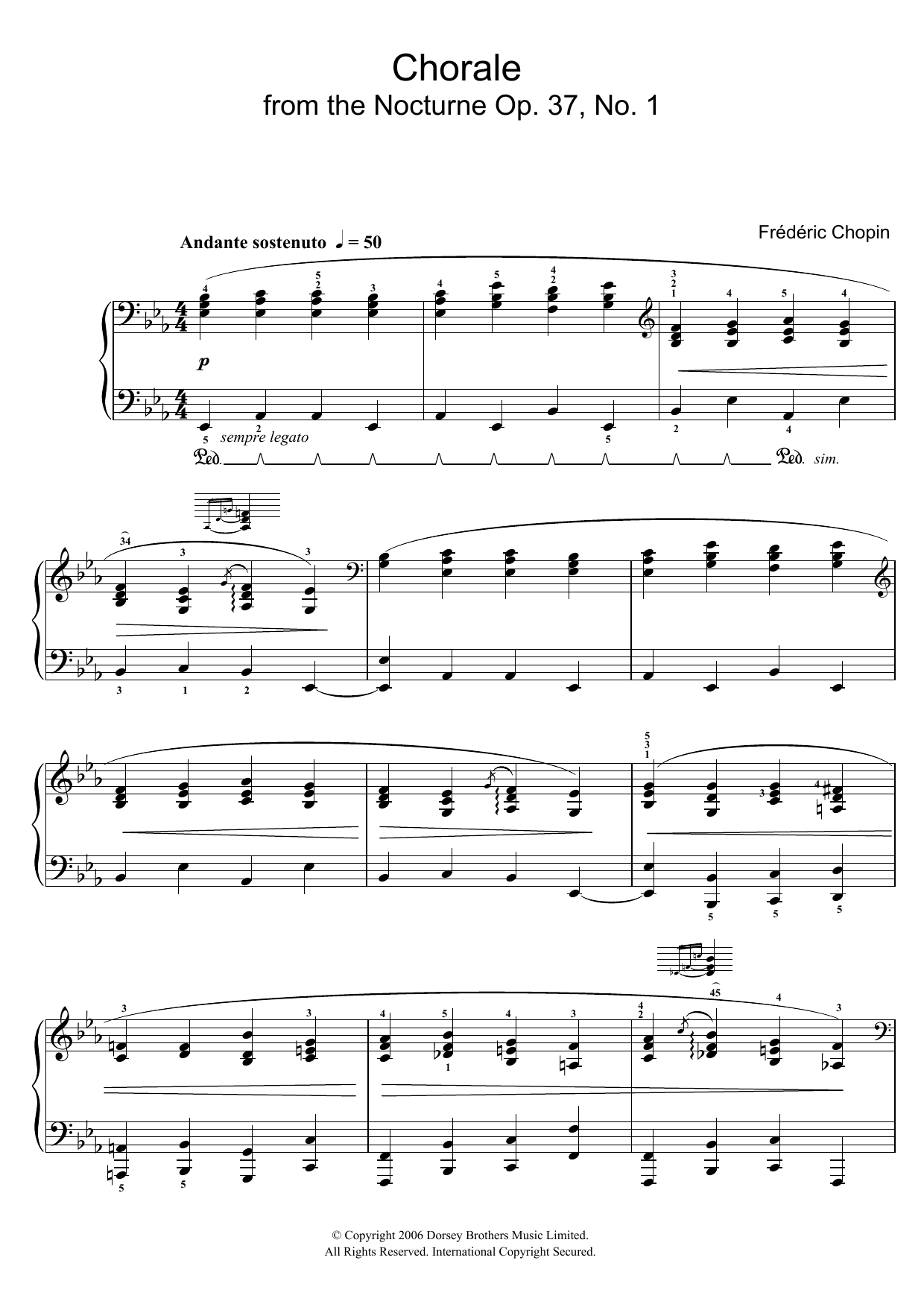 Chorale from Nocturne Op. 37, No. 1