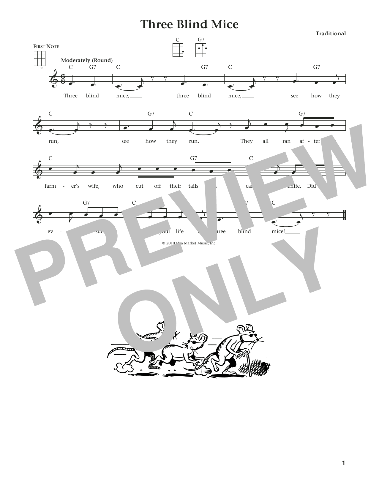 Three Blind Mice (from The Daily Ukulele) (arr. Liz and Jim Beloff)