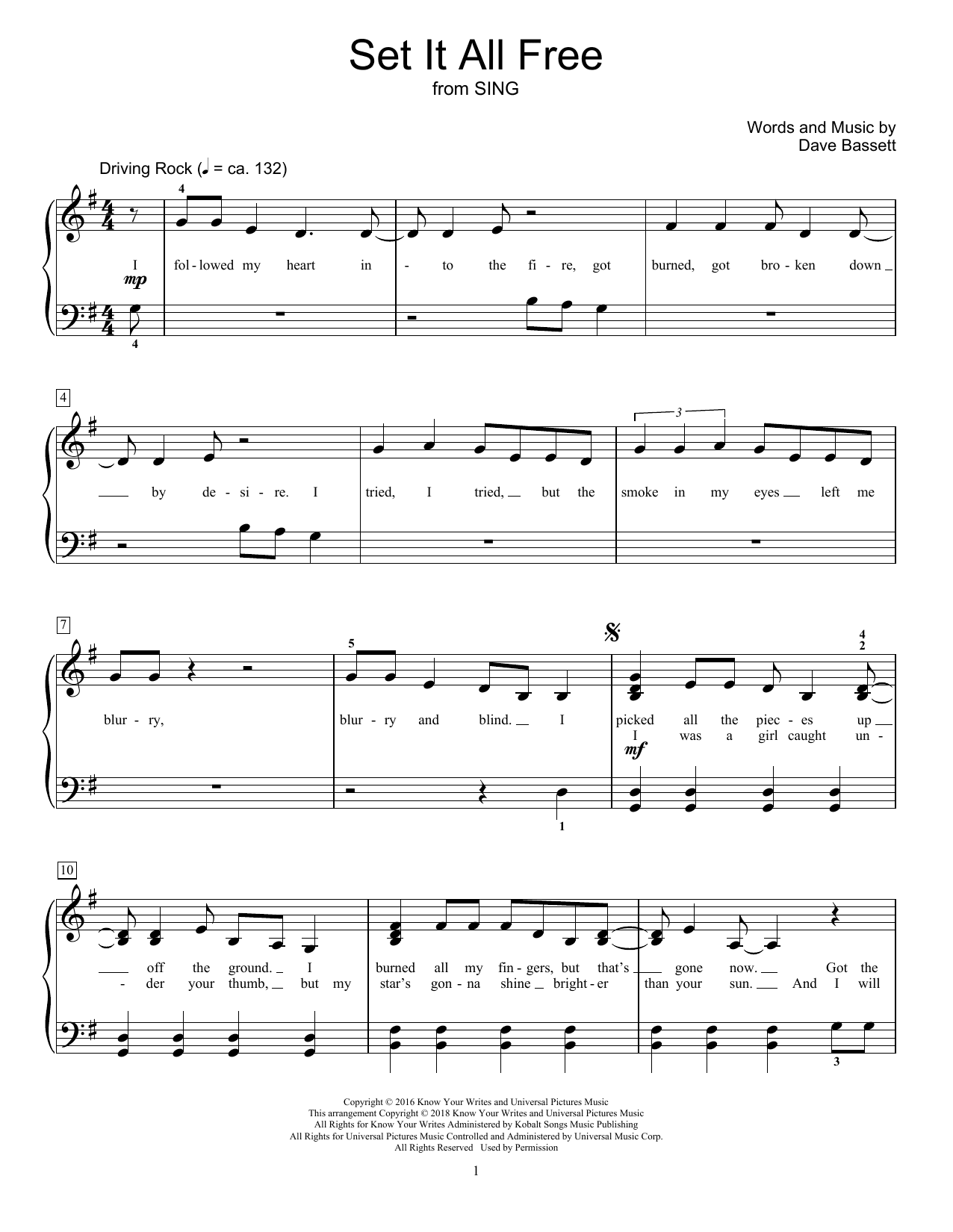 Set It All Free (from Sing) (arr. Mona Rejino)