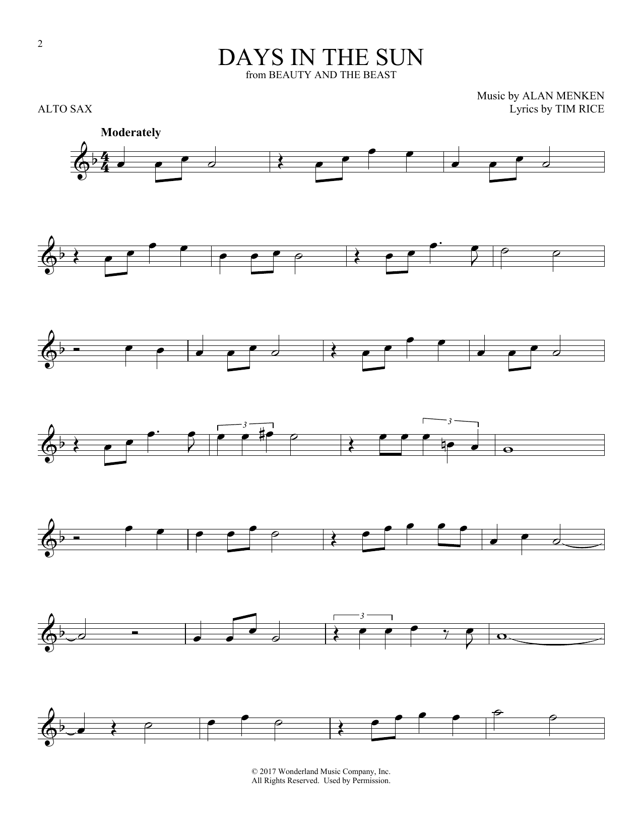 Days In The Sun (from Beauty And The Beast)