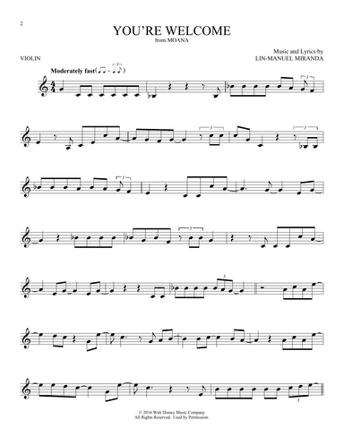 You're Welcome (from Moana)