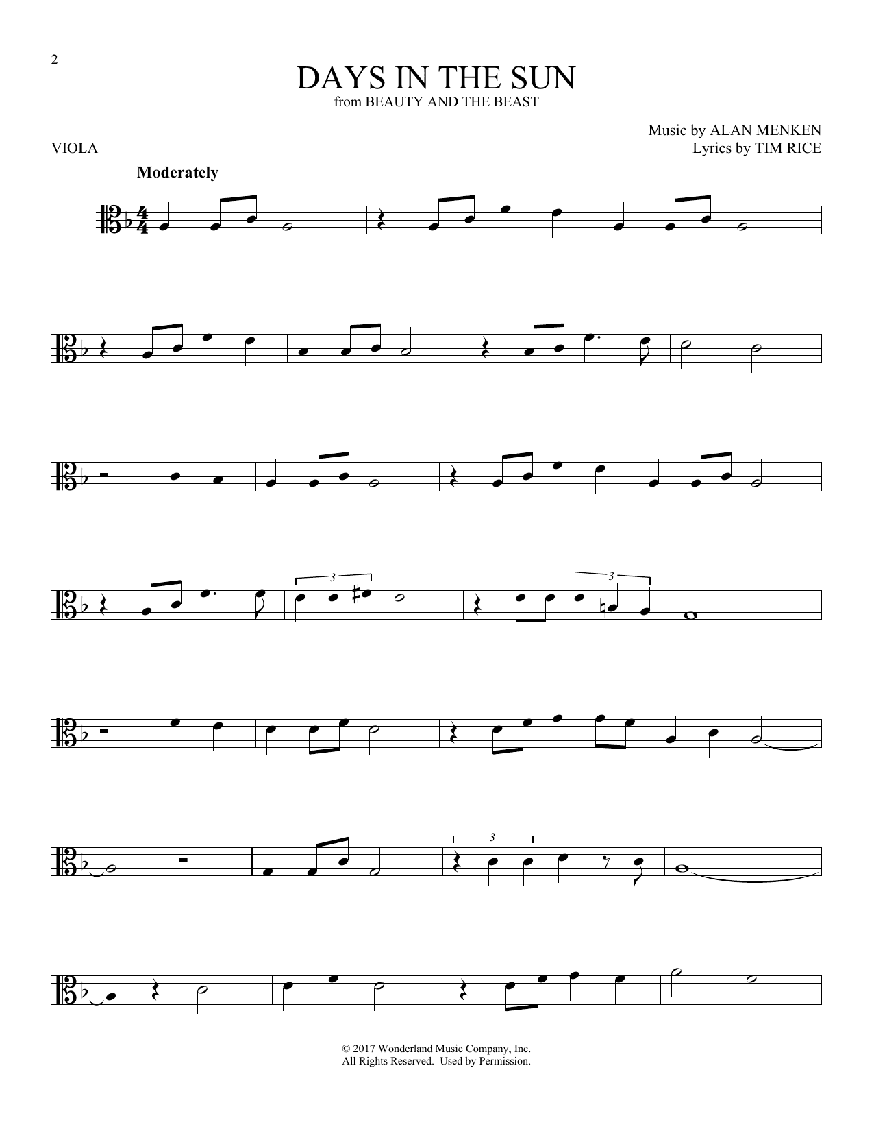 Days In The Sun (from Beauty And The Beast)