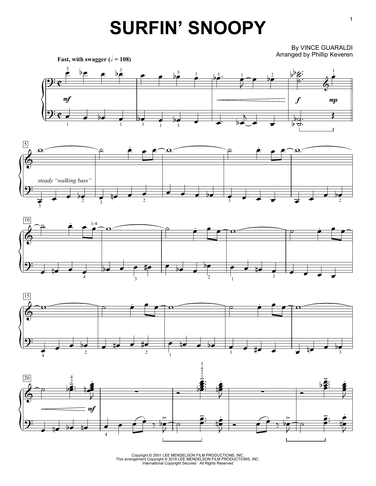 Surfin' Snoopy (arr. Phillip Keveren)