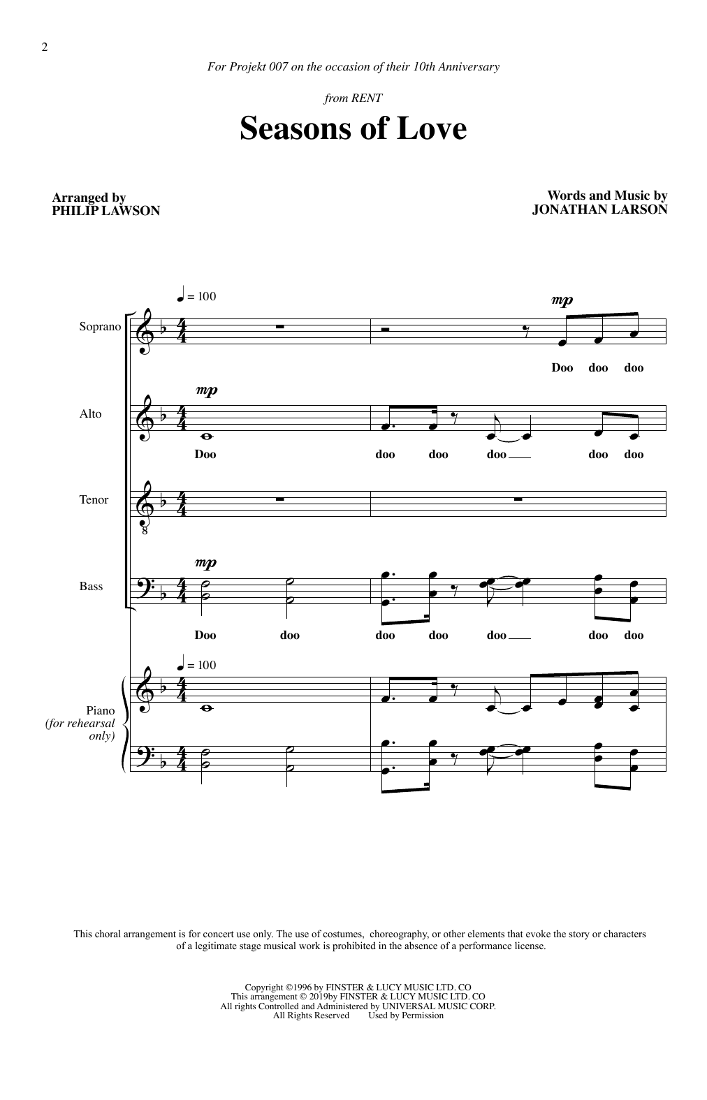 Seasons Of Love (from Rent) (arr. Philip Lawson)