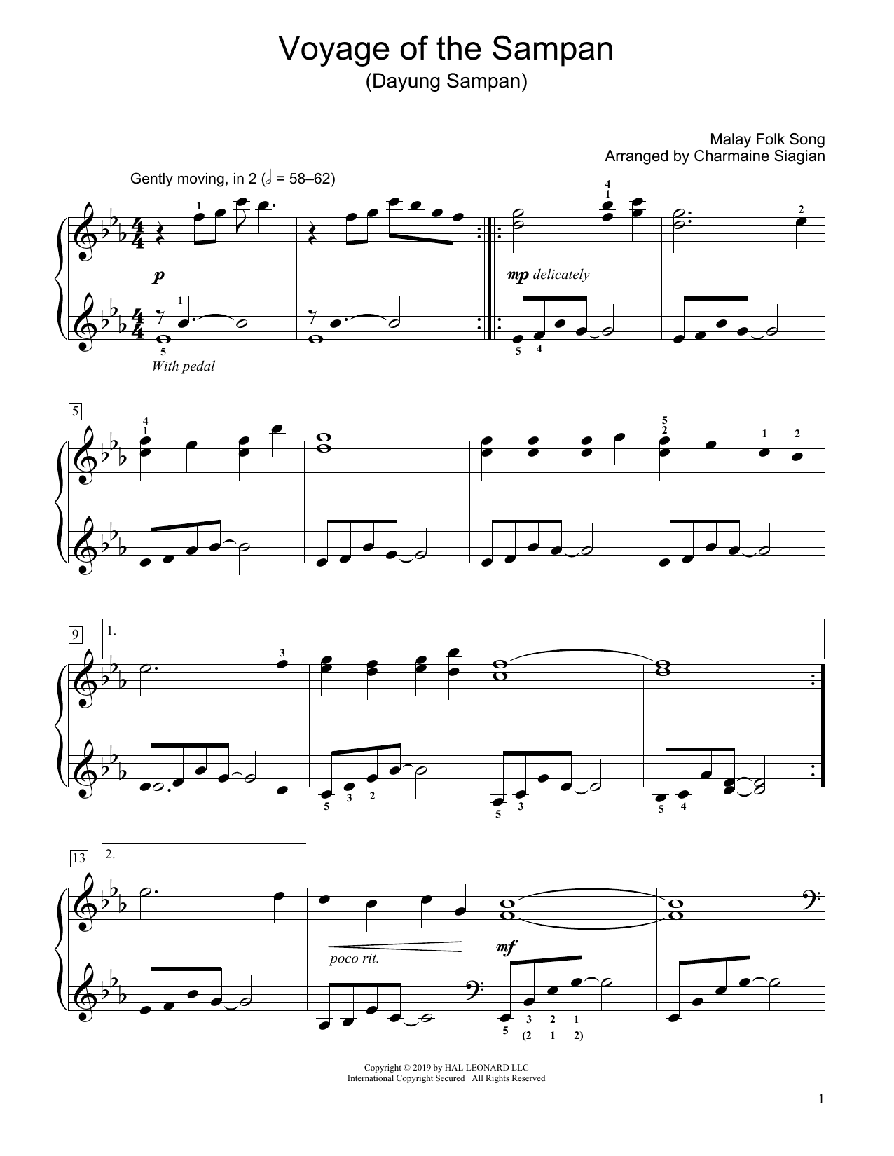 Voyage Of The Sampan (Dayung Sampan) (arr. Charmaine Siagian)