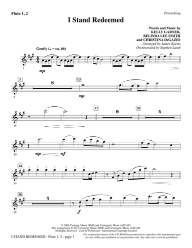 I Stand Redeemed (arr. James Koerts) - Flute