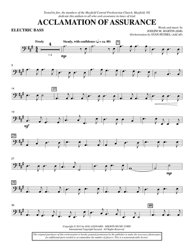 Acclamation of Assurance - Electric Bass