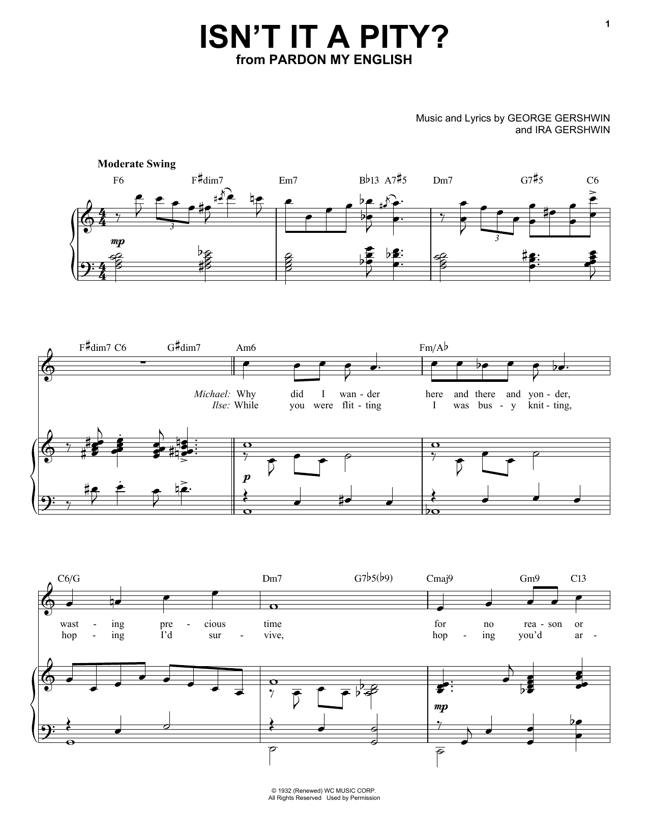 Isn't It A Pity? [Jazz version] (arr. Brent Edstrom)