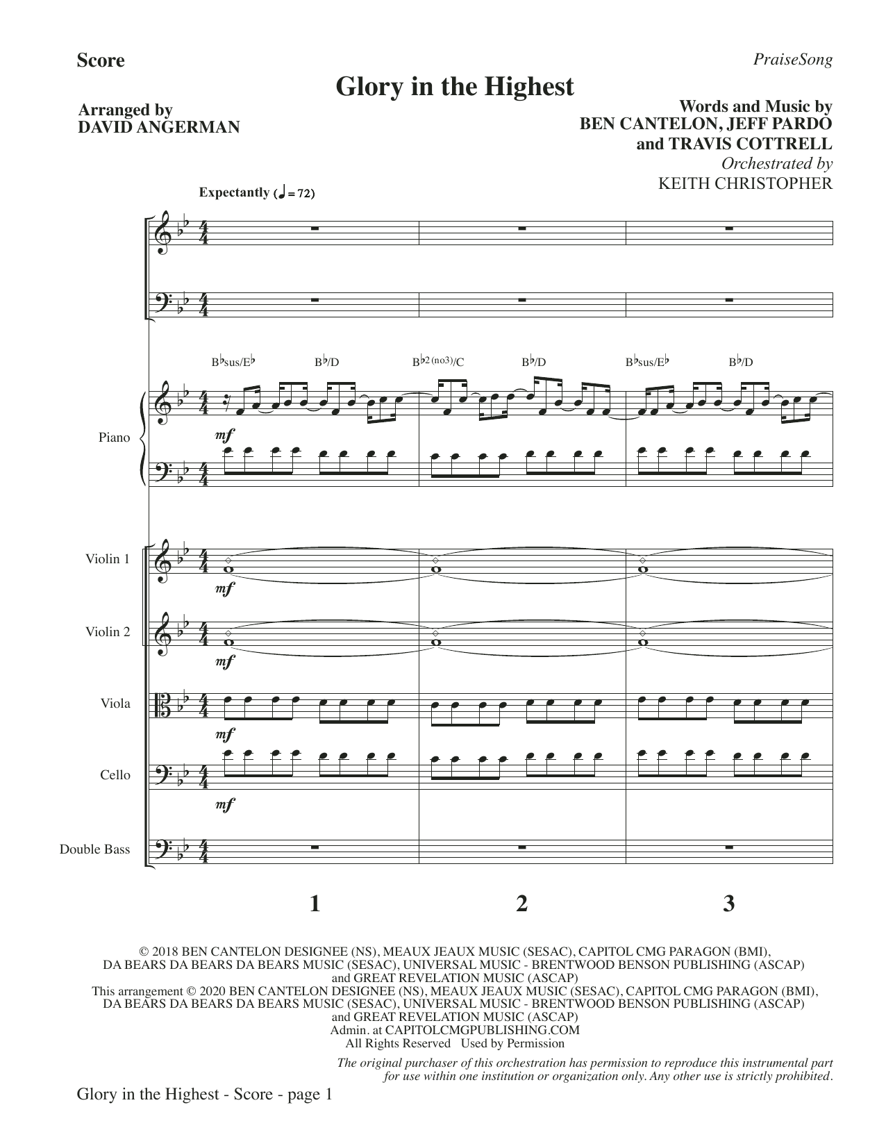 Glory In The Highest (arr. David Angerman)