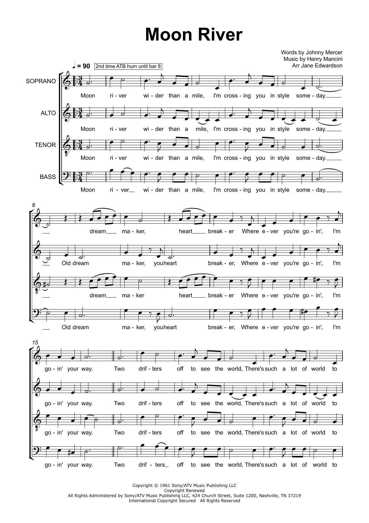 Moon River (arr. Jane Edwardson)