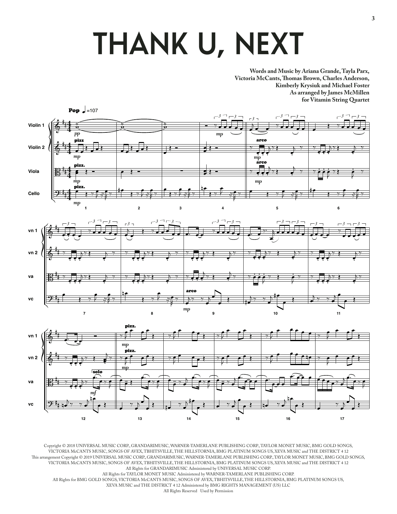 thank u, next (from the Netflix series Bridgerton) - Full Score