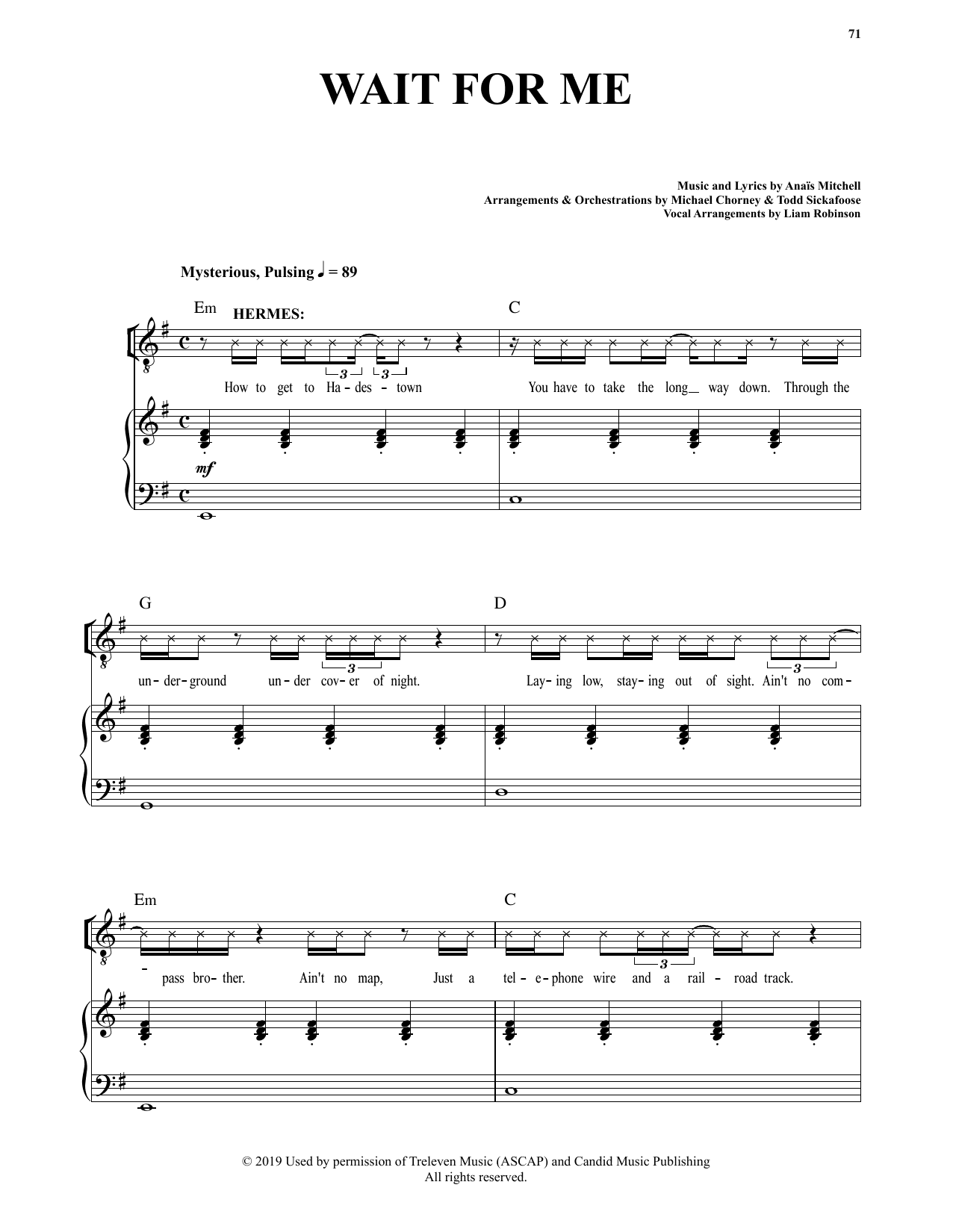 Wait For Me (from Hadestown)