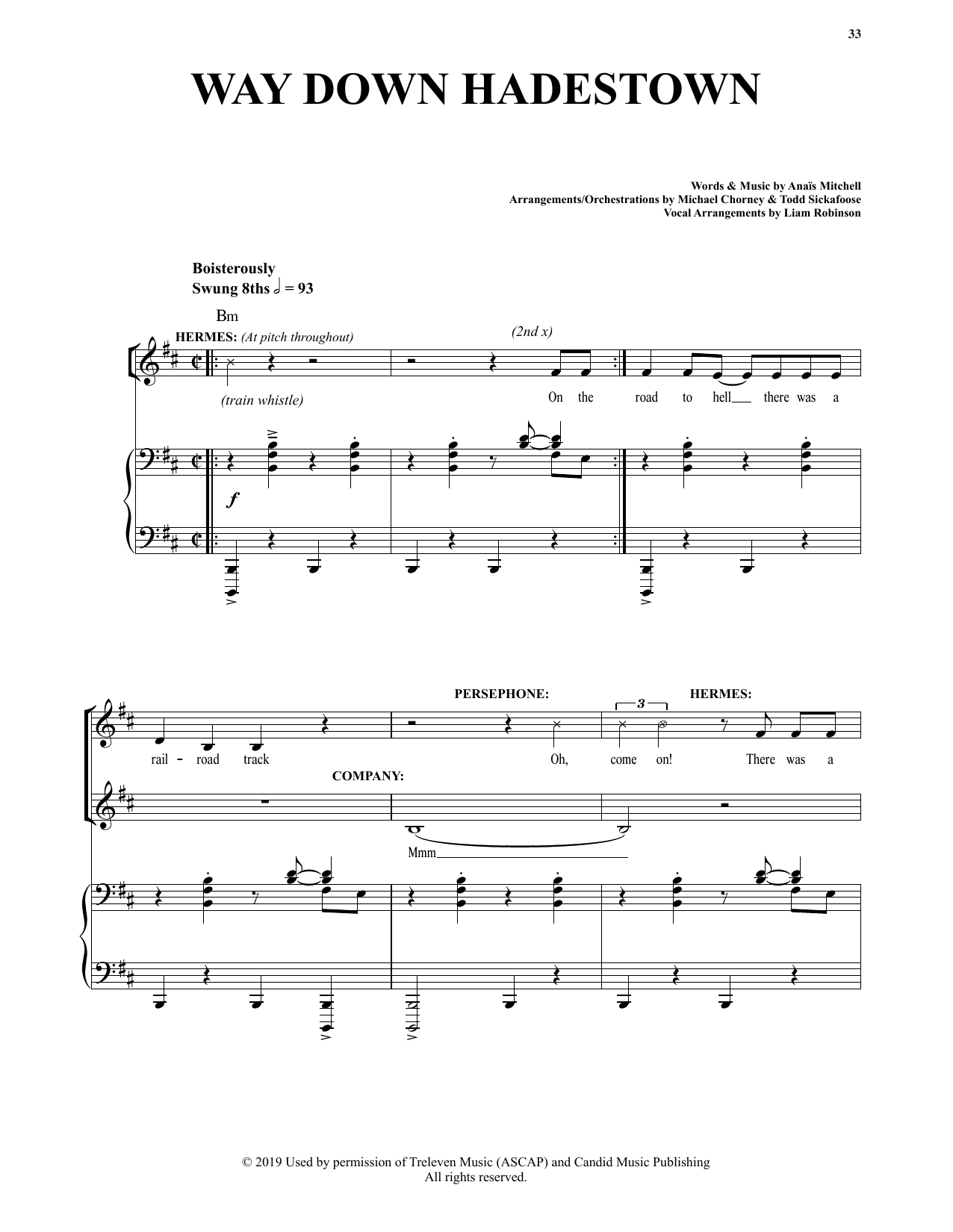 Way Down Hadestown I (from Hadestown)