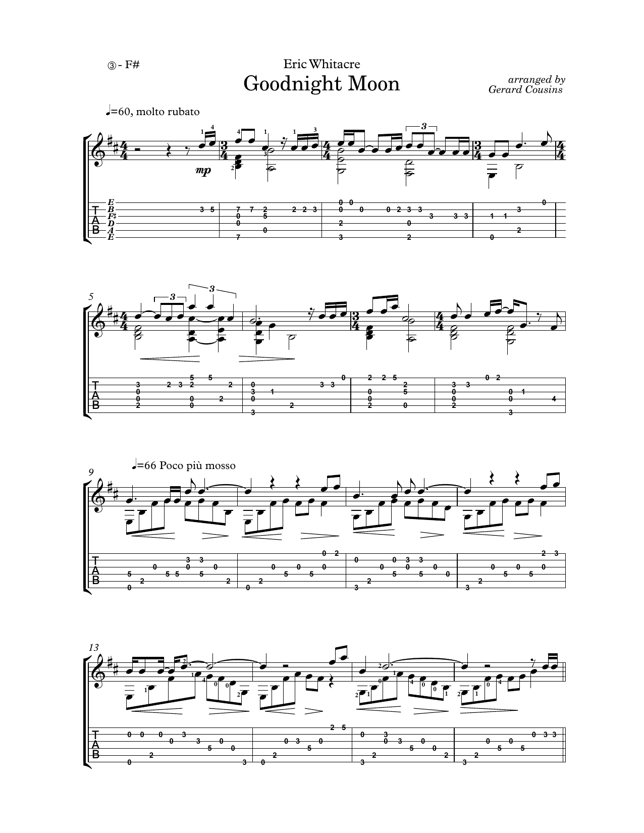 Goodnight Moon (arr. Gerard Cousins)